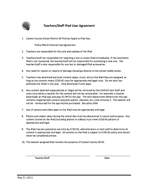 1 Year Agreement Letter for Teacher Form