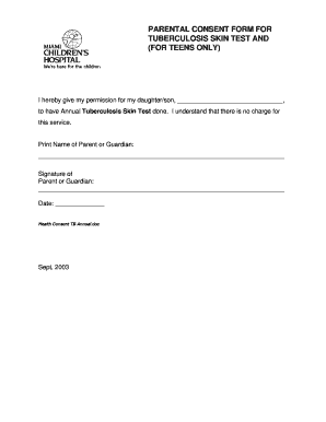 Printable Tb Test Form for Employment