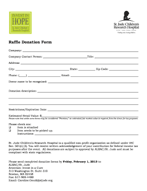  Donation Form Template 2013