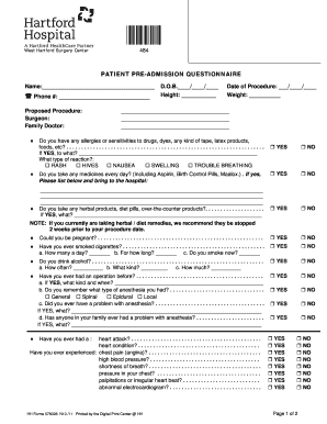 West Hartford Surgery Center  Form