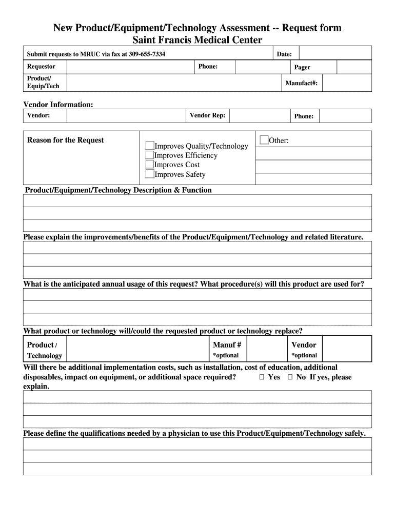 TACS Request Form  OSF Saint Francis Medical Center  Osfsaintfrancis