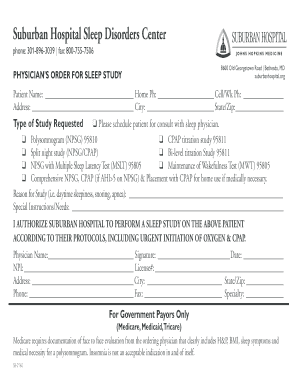 Results of Sleep Study  Form