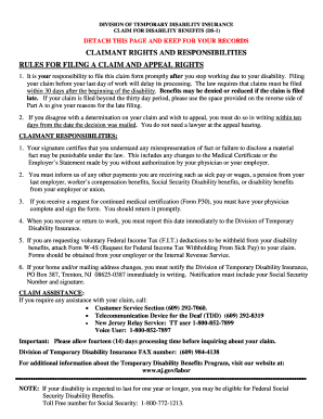 Temporary Disability Form