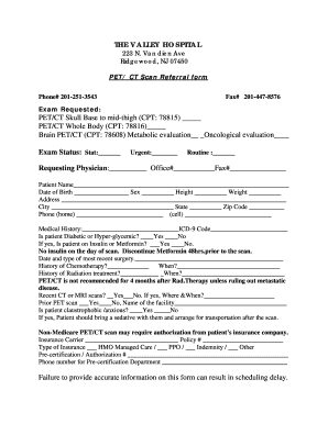 How to Document a Ct Scan  Form