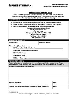 Level 1 Appeal Form Phs