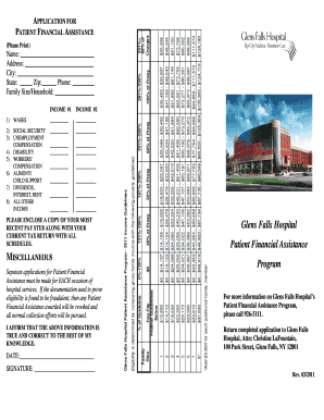 Glens Falls Hospital Financial Assistance  Form