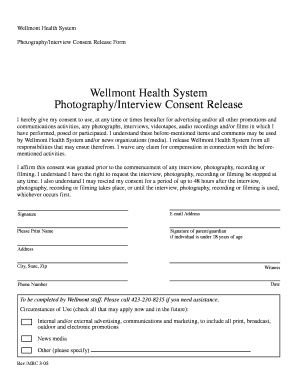Wellmont Release Forms