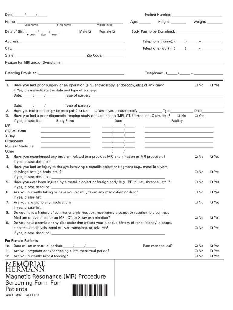  Niagara Health Low Back Mri Req Form Printable 2009-2023