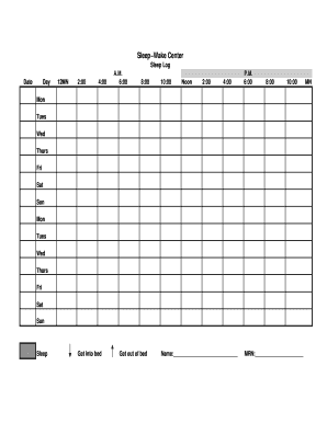 Sleep Diary Form University of Utah Health Care Healthcare Utah