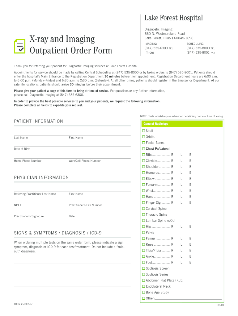  What X Ray Order Looks Like 2009-2024