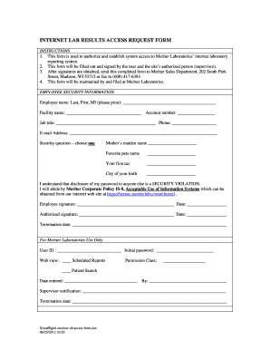 It Internet Access Request Form