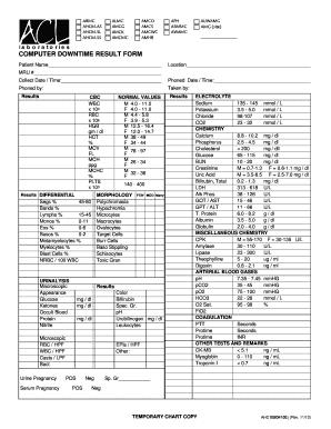 Normal Lab Values  Form