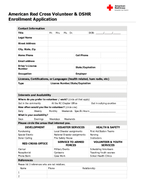 Kenya Red Cross Application Form