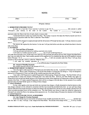 Fannie Mae Note  Form