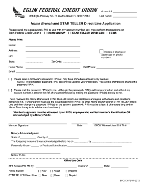 Eglin Federal Credit Union 24 Hour Customer Service  Form