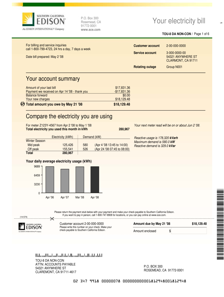 Utility Bill Generator  Form