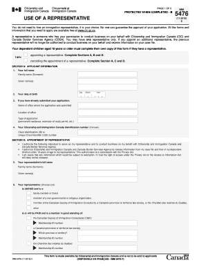  IMM 5476E Use of a Representative Bpassportplusnetb 2021