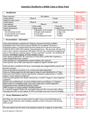 Boom Truck Inspection Checklist PDF  Form