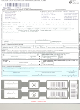 Forensics Drug Test Forms