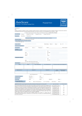 Tata Aig Proposal Form Private Car