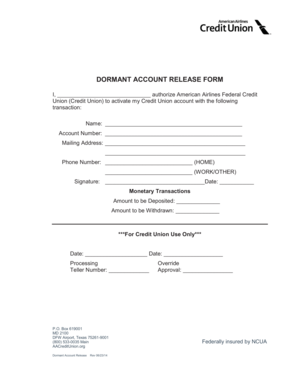 Aacredit Union  Form