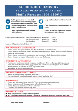 Muffle Furnace Sop  Form