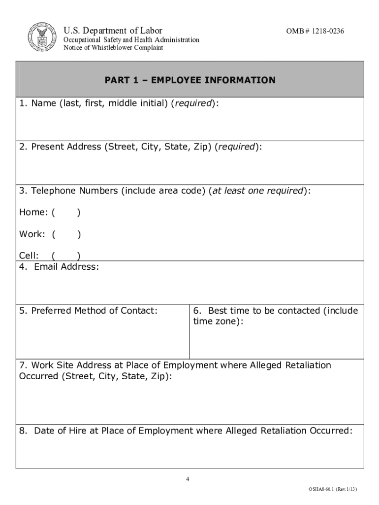  Whistleblower Complaint Letter 2013-2024