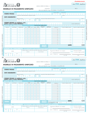 Modello Di Pagamento Unificato F24 Semplificato  Form