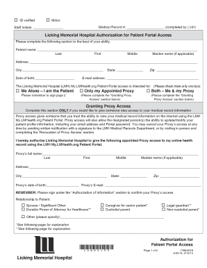 Lmh Patient Portal  Form