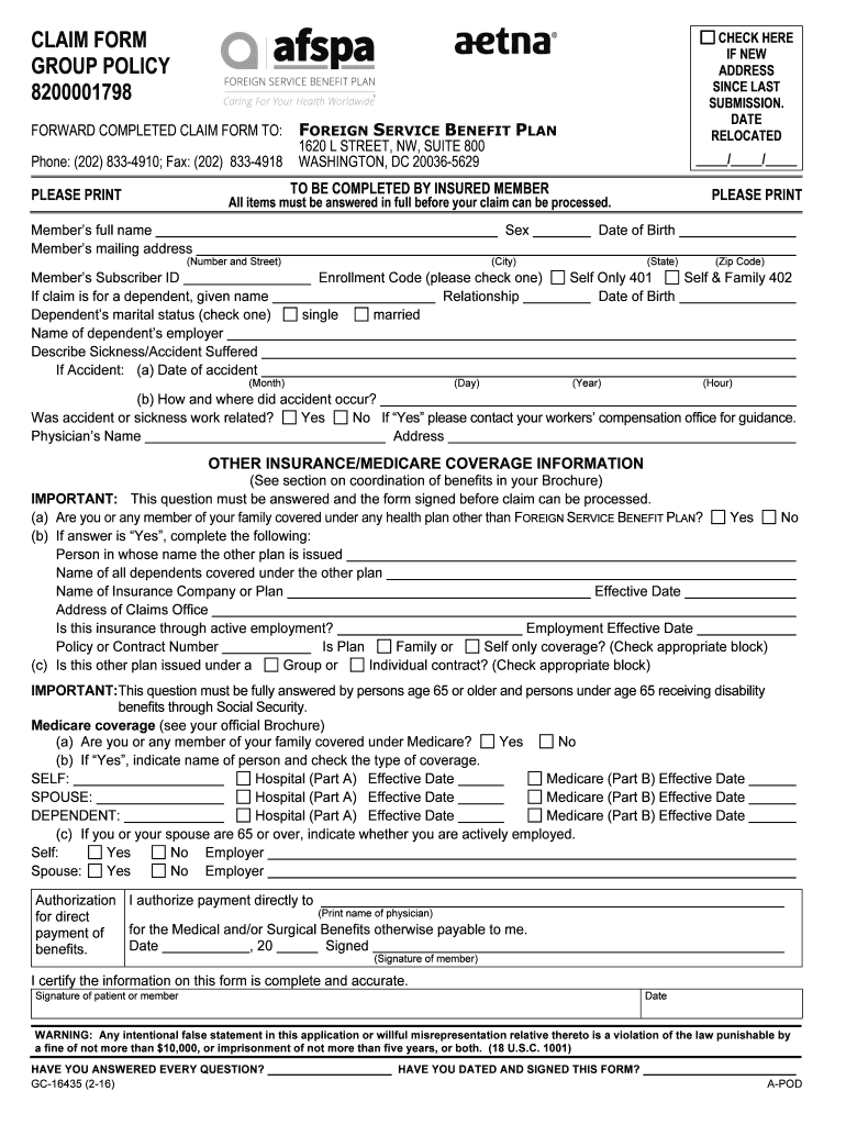  Download PDF Form  AFSPA  Afspa 2016