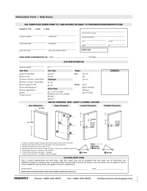 Hd Supply Order Form PDF