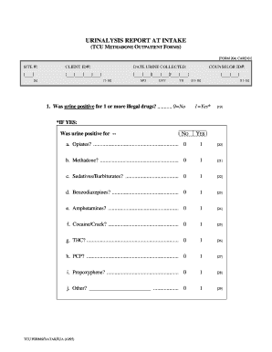 Urinalysis Form