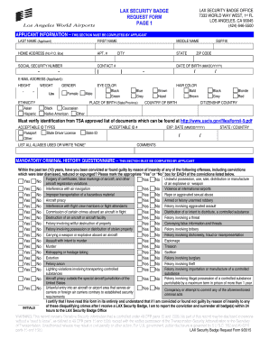 Lax Badge Requirements  Form