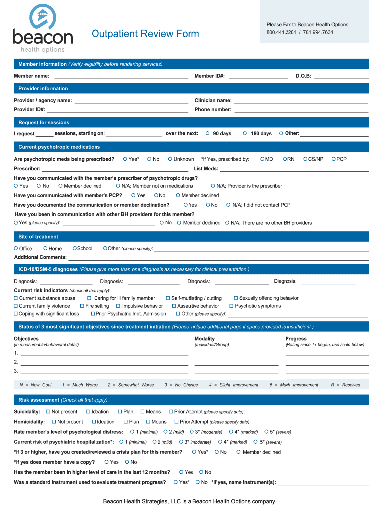 Beacon Health Options  Form