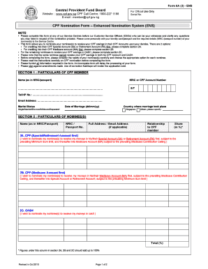 Cpf Nomination Form Hard Copy