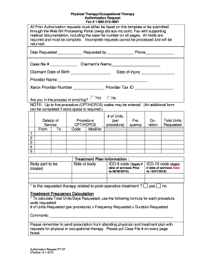 All Prior Authorization Requests Must Either Be Faxed on This Template or Be Submitted through the Web Bill Processing Portal Ow  Form