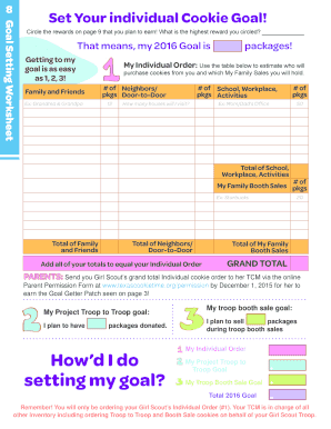 Family Guide Family Guide for the Girl Scout Cookie Season  Form