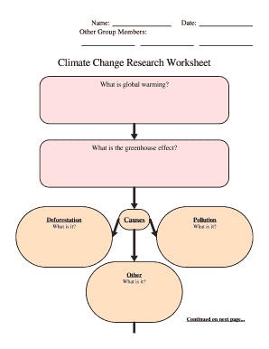 Climate Change Research Worksheet Mrgrantca  Form