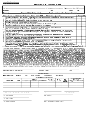  Publix Immunization Consent Form 2014