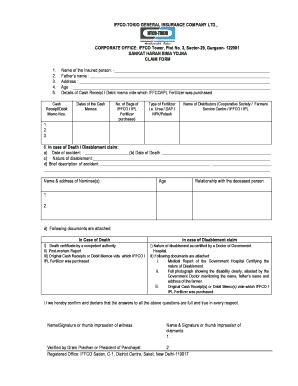 Iffco Tokio General Insurance  Form