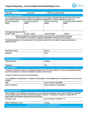 Frequent Dispensing Form Odb