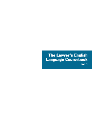 The Lawyers English Language Coursebook Answer Key PDF  Form