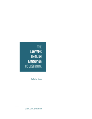 The Lawyers English Language Coursebook Answer Key PDF  Form