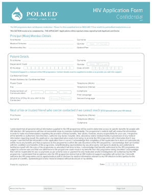 Polmed Hiv Application Form