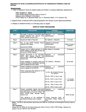 Sample Letter Request for Certificate of No Pending Case Nlrc  Form