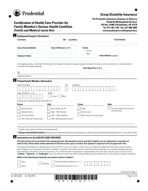 Comforphysicians Certification of Health Care Provider for Family Members Serious Health Condition Family and Medical Leave Act   Form