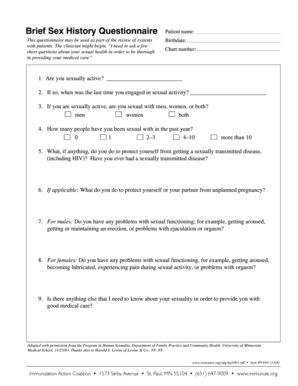 After Sex Survey  Form