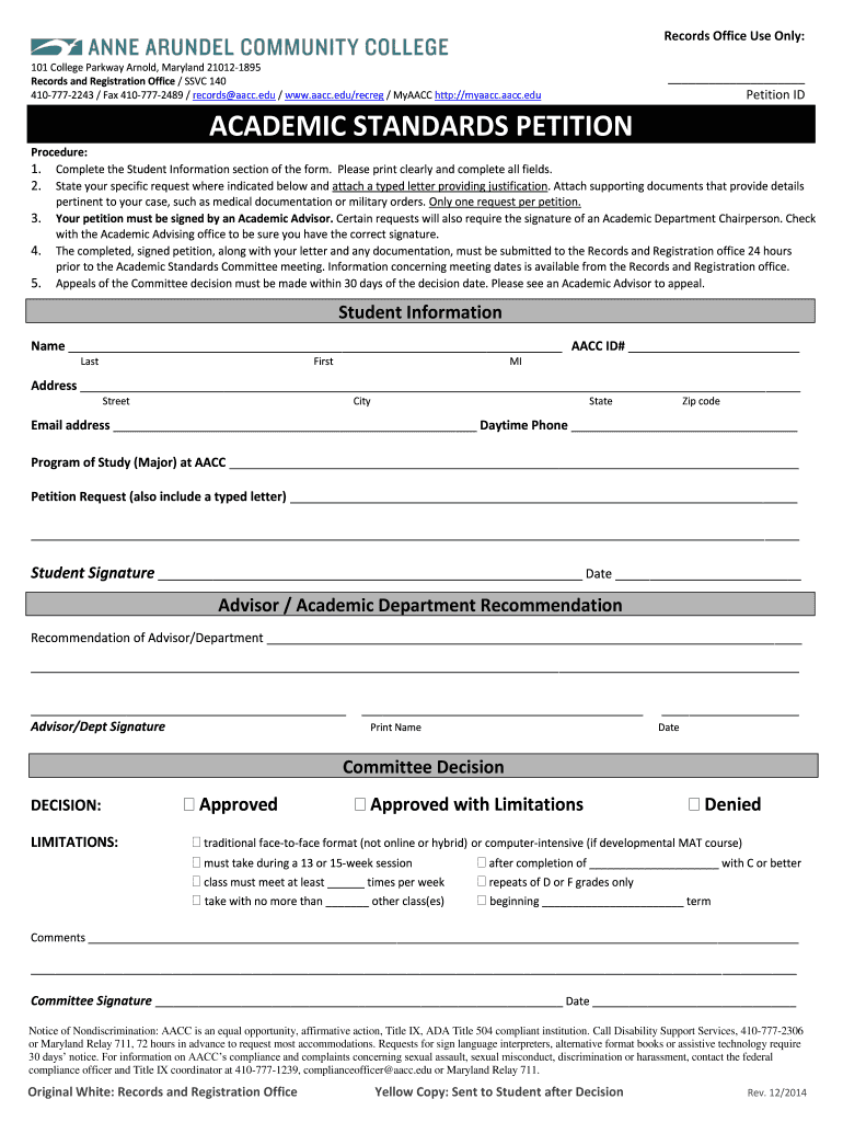 Aacc Records  Form