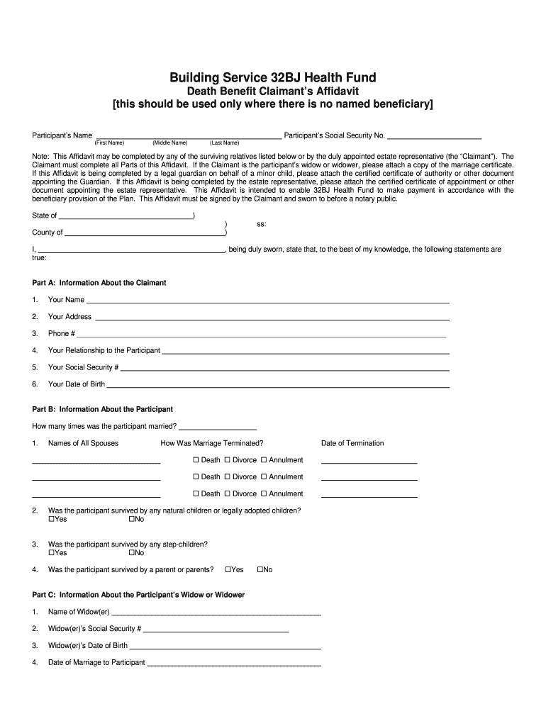 Building Service 32BJ Health Fund Legacy 32bjfunds  Form