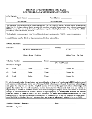 Kinderhook Dog Park  Form